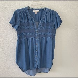 Knox rose Lyocell chambray blouse